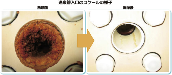 送泉管入口のスケールの様子